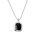 Ovations Triumph Collection Sterling Silver 20" Necklace w/ Onyx Insert